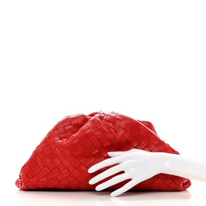 Bottega Veneta Nappa Maxi Intrecciato The Pouch Oversized Clutch Bright Red 2 of 8