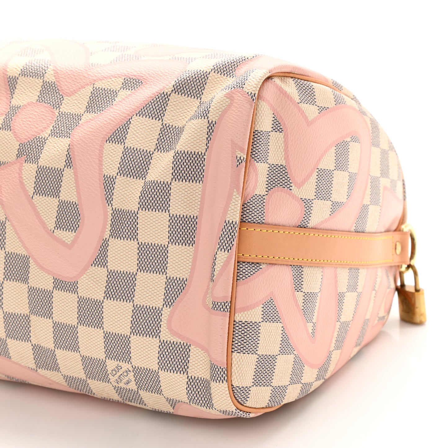 Damier Azur Tahitienne Speedy Bandouliere 30 Rose Ballerine
