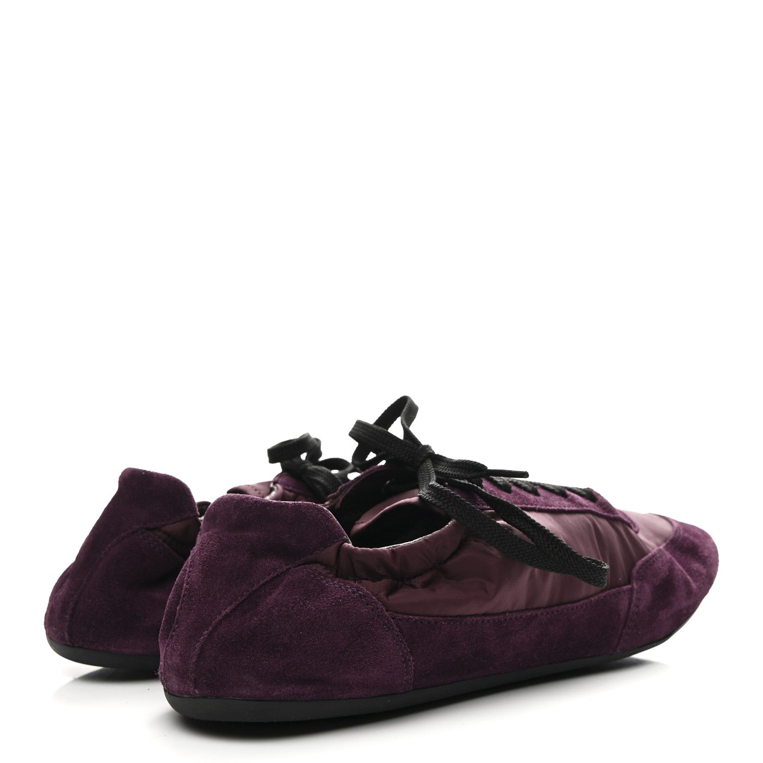 Prada Re-Nylon Suede Collapse Sneakers 39.5 Bordeaux 5 of 10