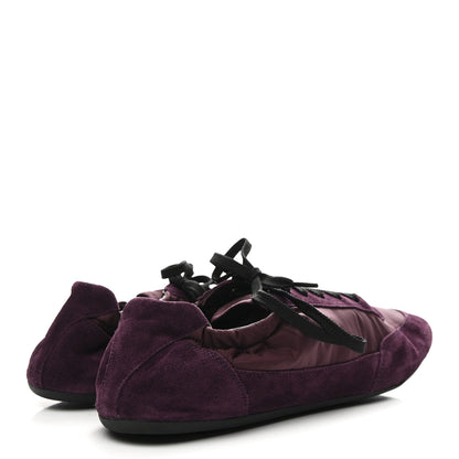 Prada Re-Nylon Suede Collapse Sneakers 39.5 Bordeaux 5 of 10