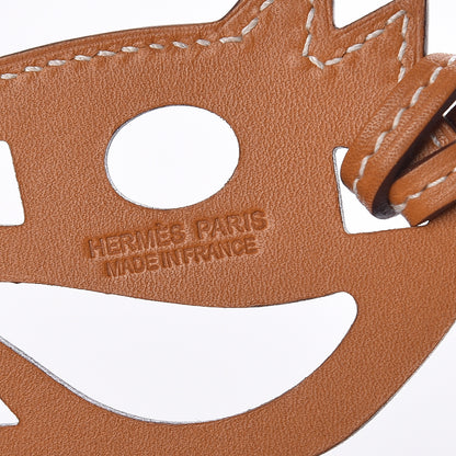 Hermes Barenia Paddock Cheval Horse Bag Charm Fauve 3 of 4