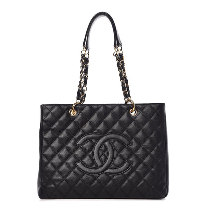 Chanel Caviar Quilted Grand Shopping Tote GST Black 1 of 8