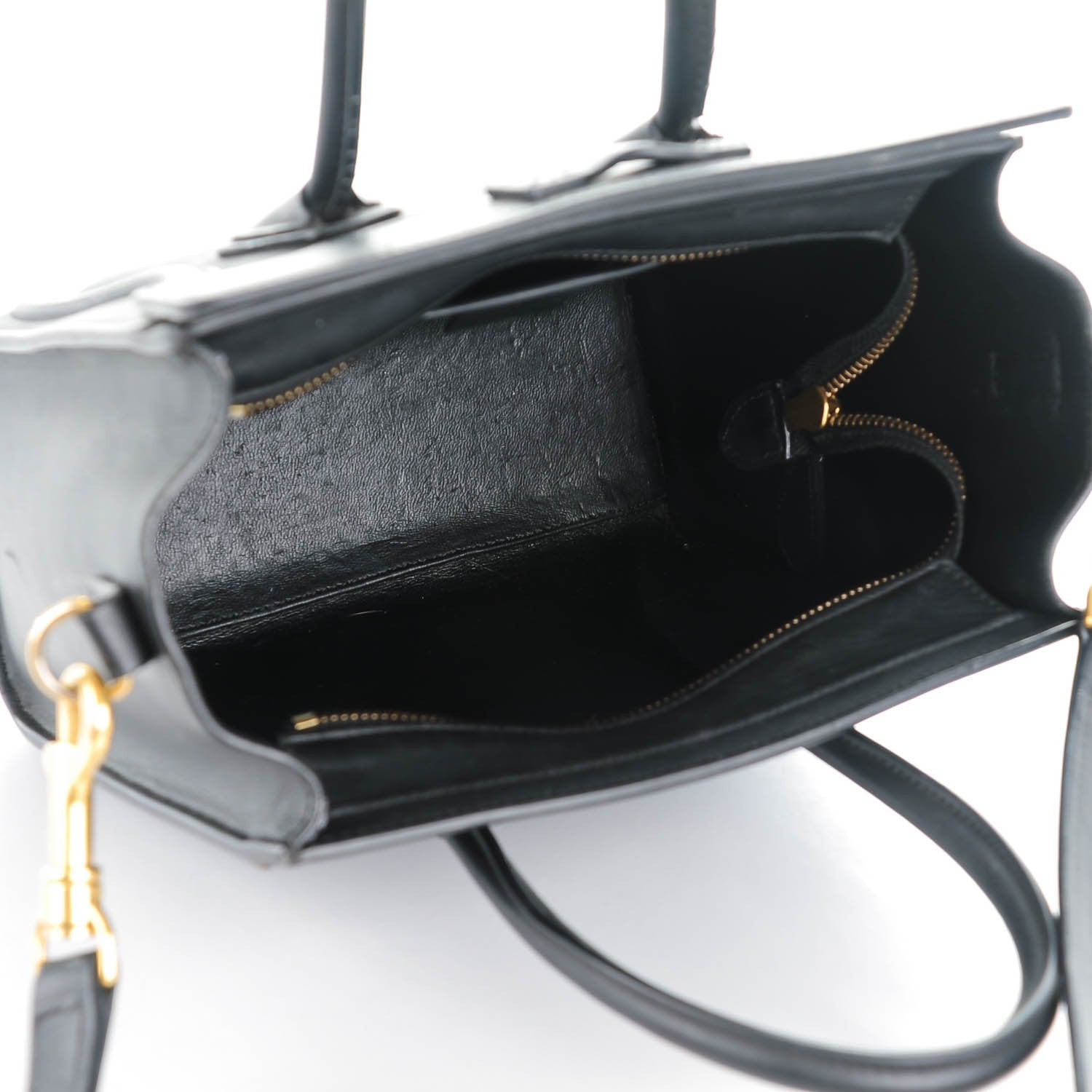 Celine Smooth Calfskin Nano Luggage Black 6 of 8