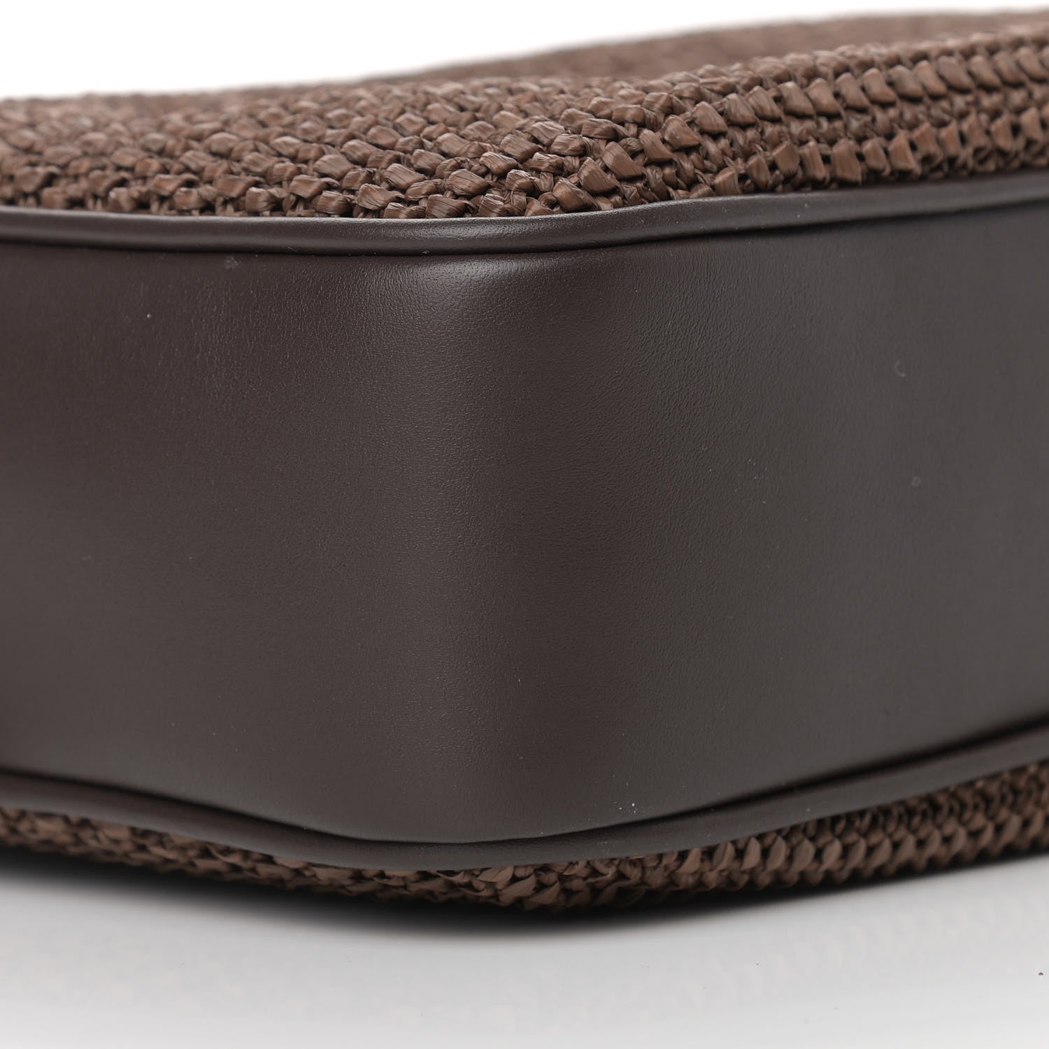 Saint Laurent Raffia Canvas Monogram Lou Camera Bag Dark Chocolate 7 of 8