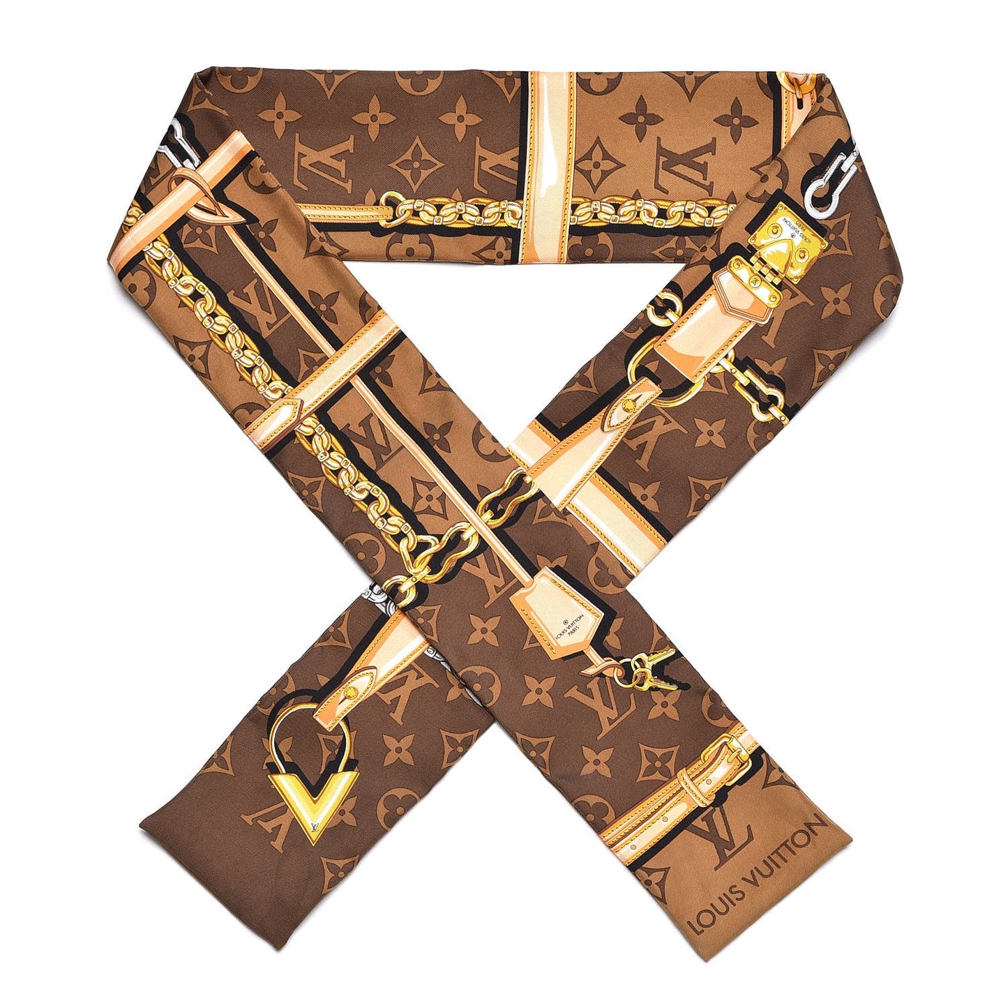 Silk Monogram Confidential Bandeau Brown