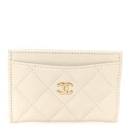 Chanel Caviar Quilted Card Holder Grey 1 of 8