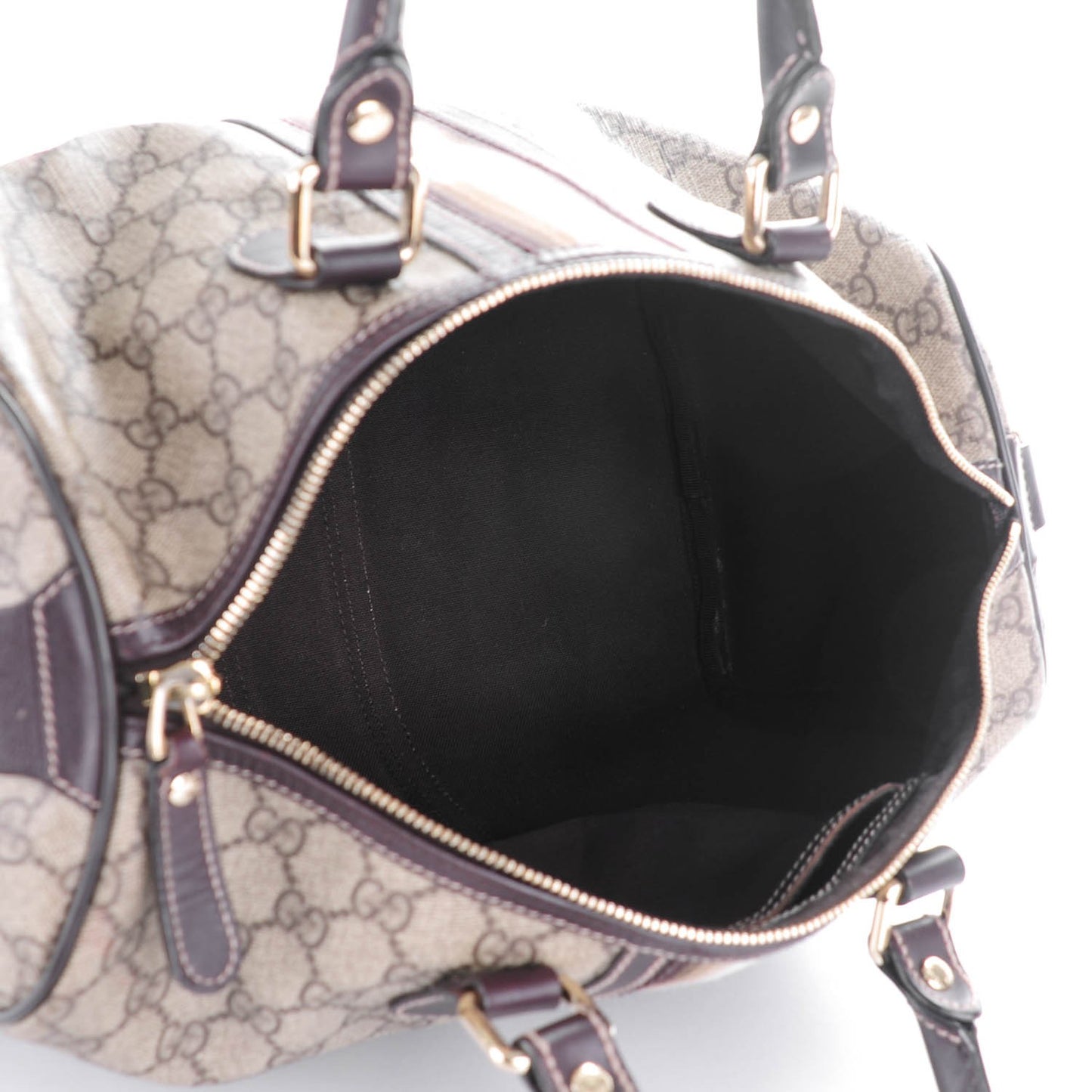 GG Plus Monogram Web Medium Joy Boston Dark Brown