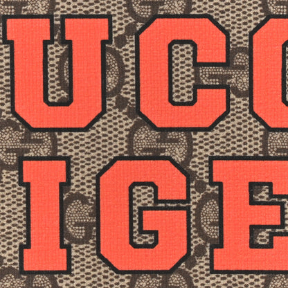 Gucci GG Supreme Monogram Textured Dollar Calfskin Web Gucci Tiger Mini Retro Interlocking G Tote Bag Beige Blue Orange New Shamarock 8 of 11