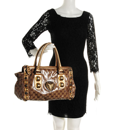 Gucci Crystal Monogram Babouska Tote 2 of 9