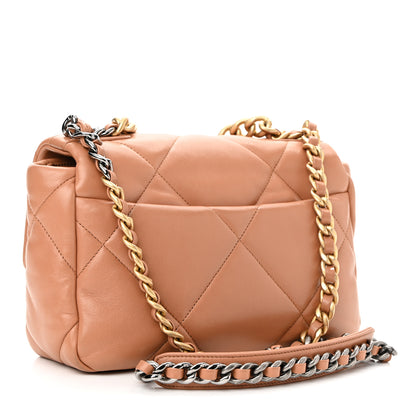Chanel Lambskin Quilted Medium Chanel 19 Flap Brown 3 of 11