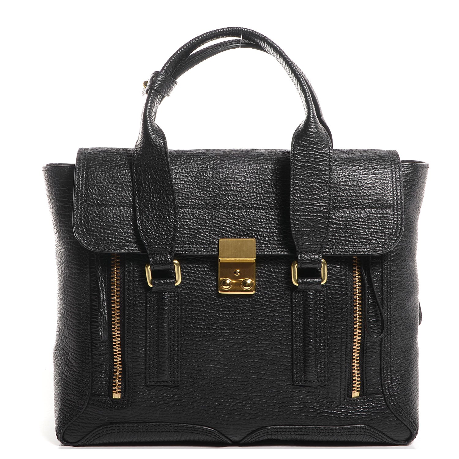 3.1 Phillip Lim 3.1 Leather Medium Pashli Satchel Black 1 of 12