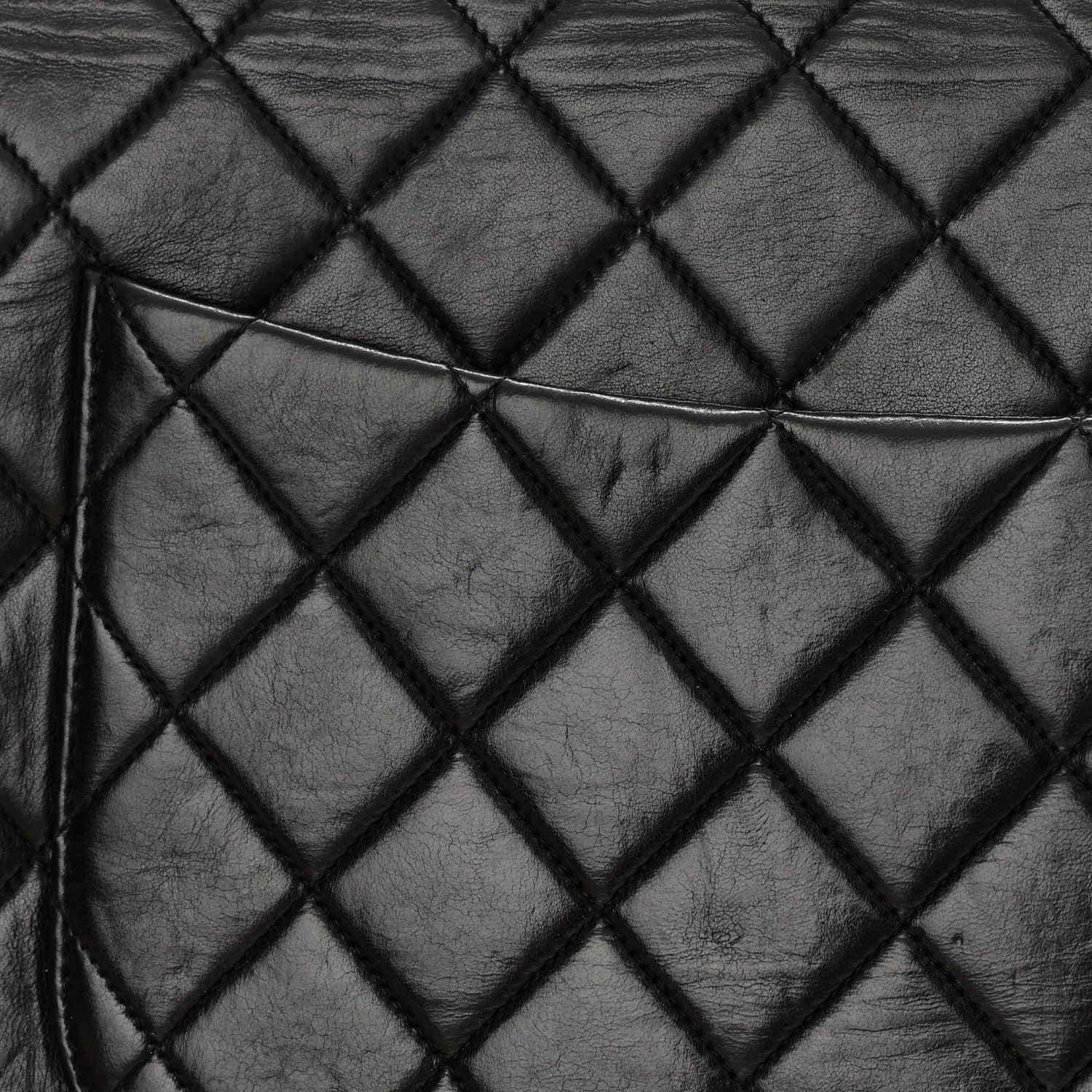 Chanel Lambskin Quilted Jumbo Single Flap Black 17 of 19