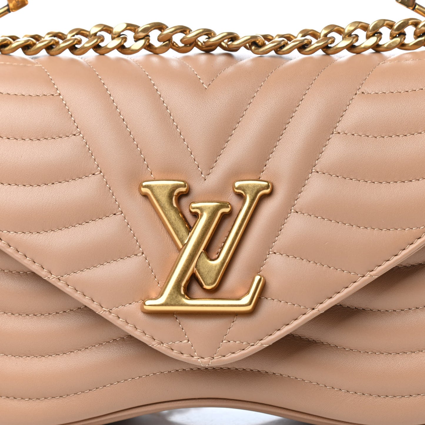 Calfskin New Wave Chain MM Noisette