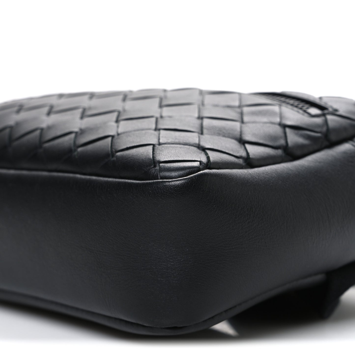 Nappa Intrecciato Belt Bag Black