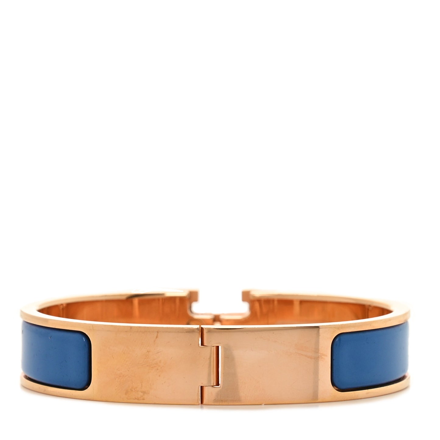 Enamel Narrow Clic Clac H Bracelet Bleu Turquin