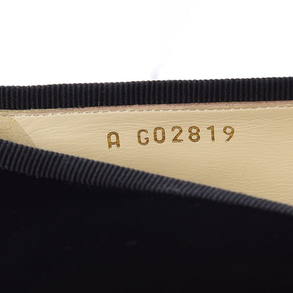 Chanel Velvet Lambskin Cap Toe Ballerina Flats 39 Black 8 of 9