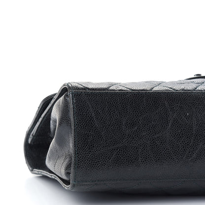 Chanel Crumpled Grained Calfskin Jumbo CC Crave Flap Black 8 of 9