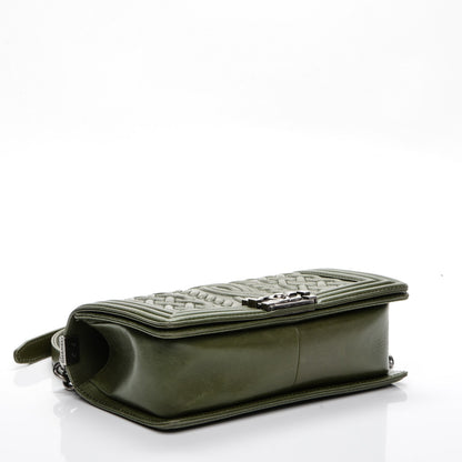 Chanel Lambskin Medium Celtic Boy Flap Green 4 of 7