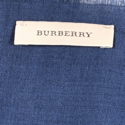 Burberry Wool Silk Gauze Ombre Giant Check Scarf Cadet Blue 3 of 4