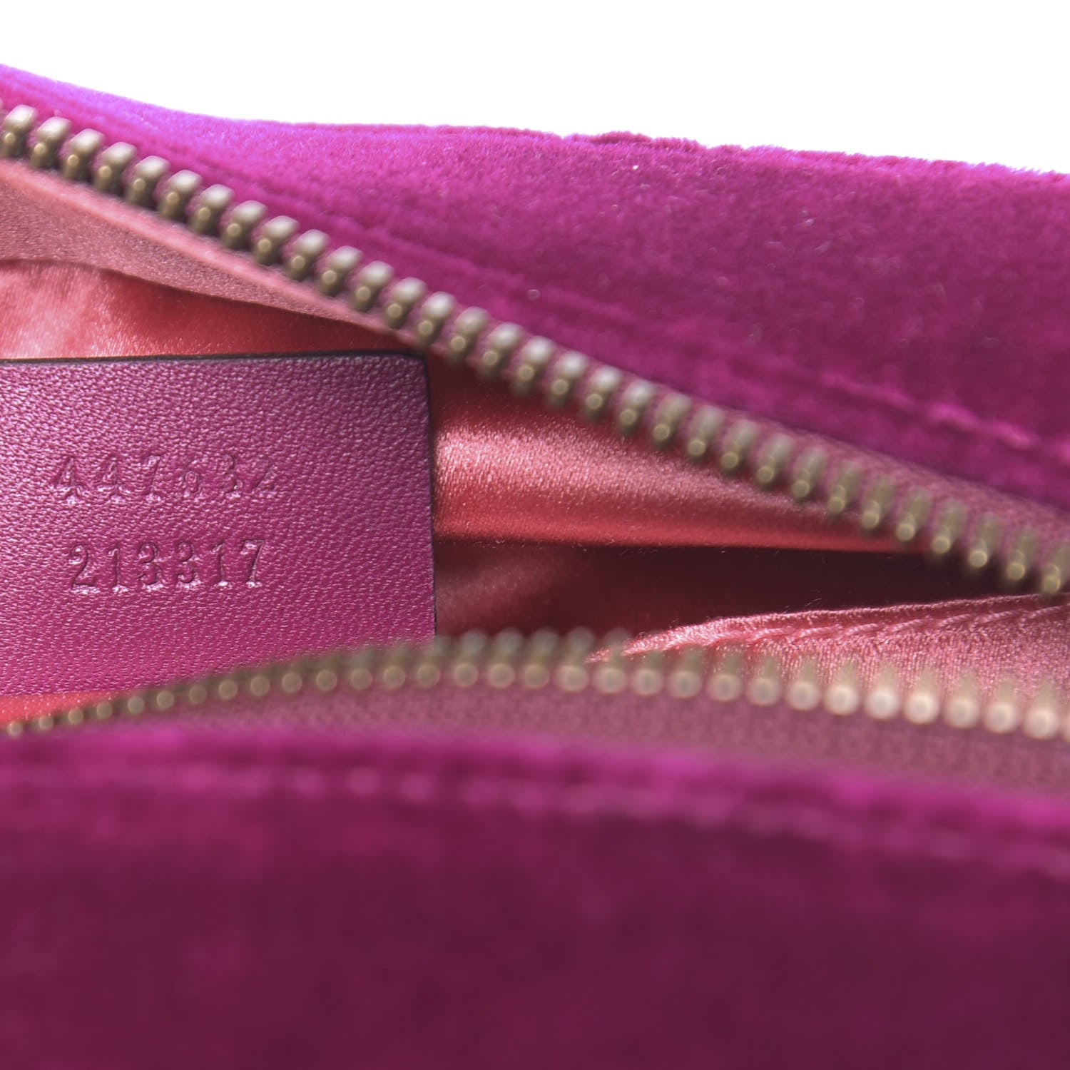 Gucci Velvet Matelasse Small GG Marmont Chain Shoulder Bag Fuchsia Violet Cyclamen 7 of 10