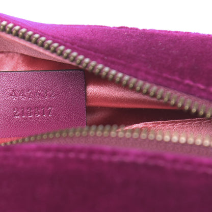 Gucci Velvet Matelasse Small GG Marmont Chain Shoulder Bag Fuchsia Violet Cyclamen 7 of 10