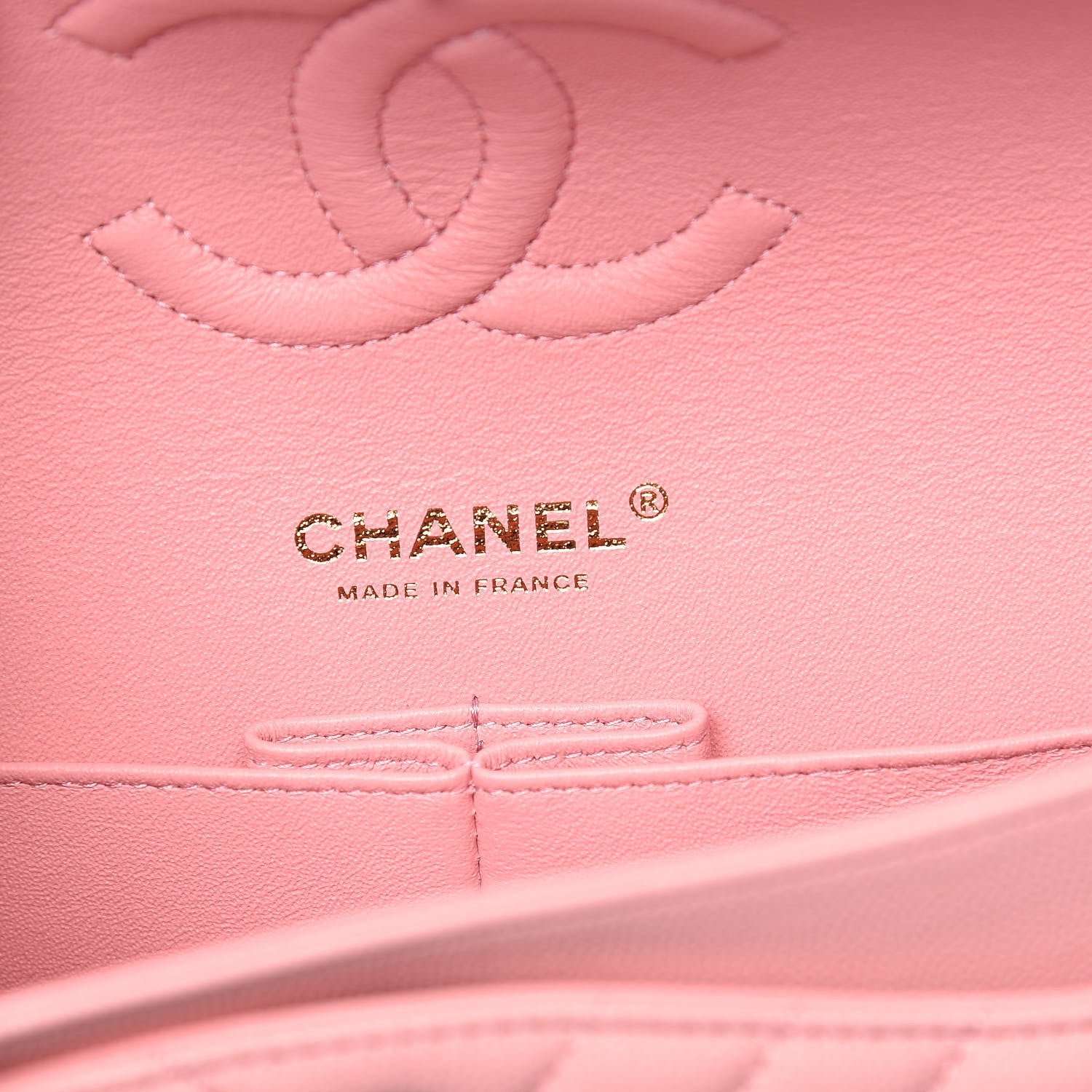 Chanel Caviar Chevron Quilted Medium Double Flap Pink 8 of 10