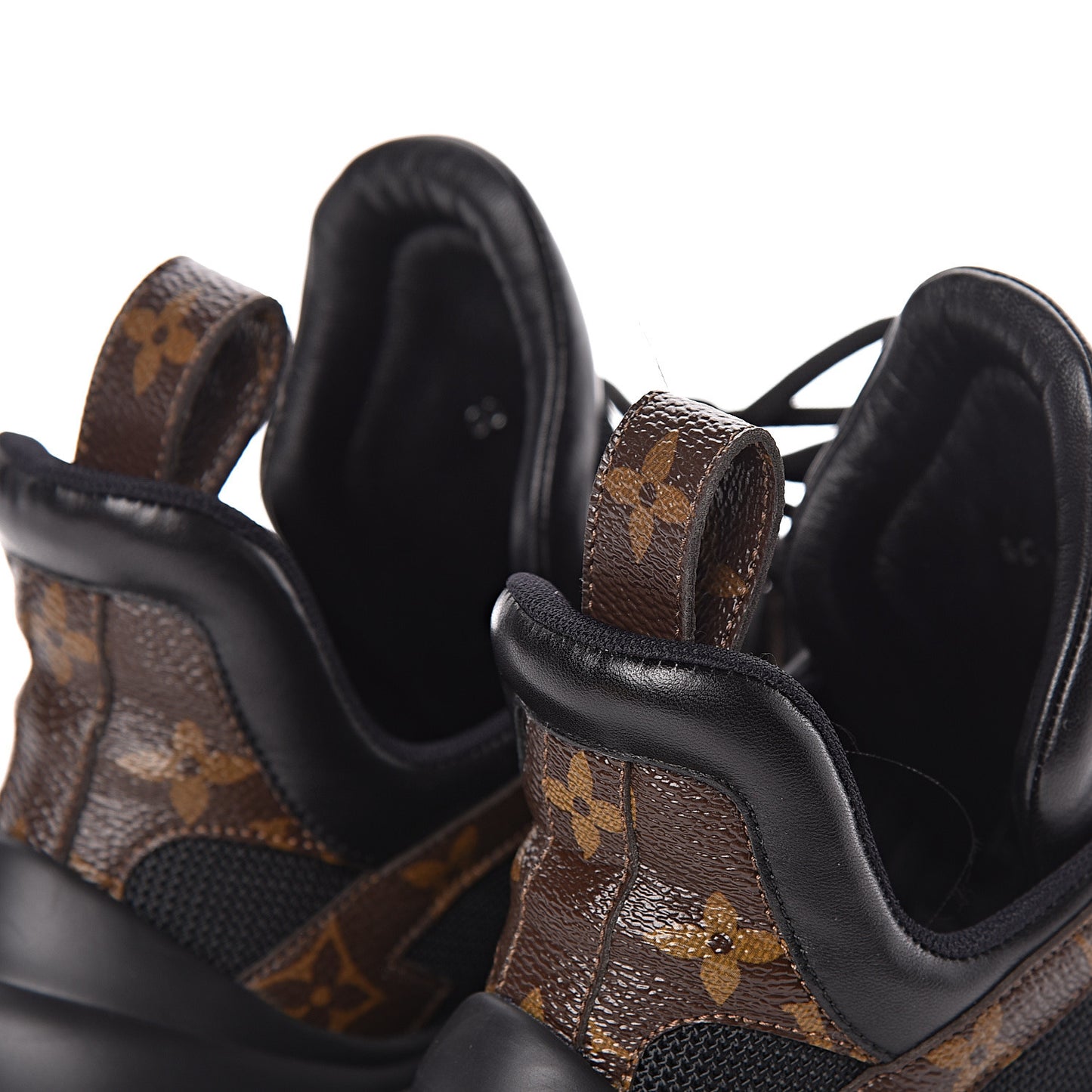 Calfskin Patent Monogram LV Archlight Sneakers 38 Black