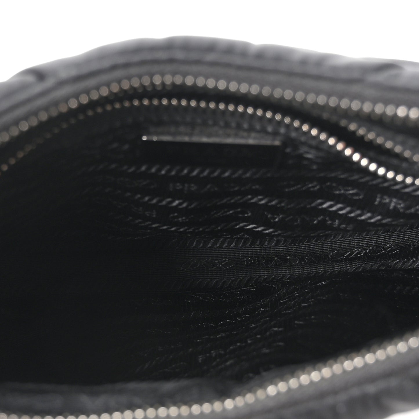 Re-Nylon Triangle Padded Patchwork Shoulder Bag Black