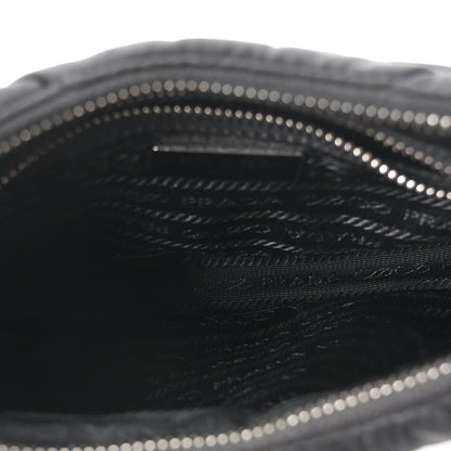 Prada Re-Nylon Triangle Padded Patchwork Shoulder Bag Black 4 of 10