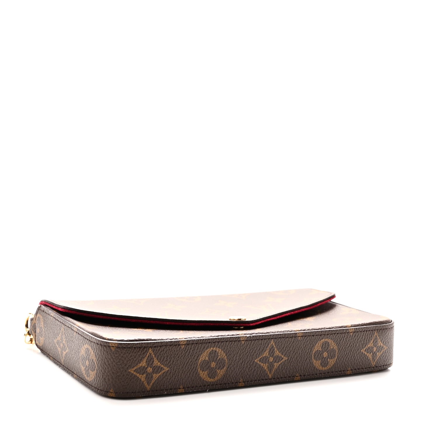 Monogram Pochette Felicie Chain Wallet Fuchsia