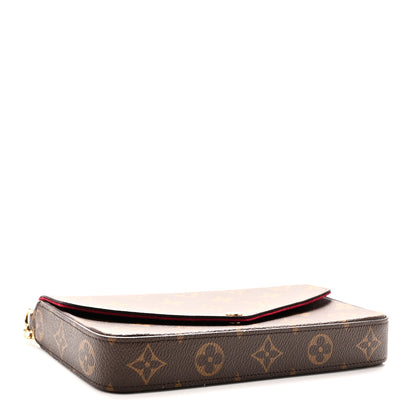 Louis Vuitton Monogram Pochette Felicie Chain Wallet Fuchsia 5 of 10