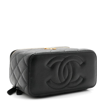 Chanel Caviar Quilted Sweetheart Vanity Case Black 4 of 11