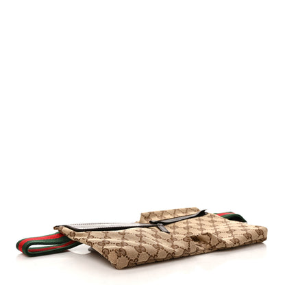 Gucci GG Monogram Web Double Pocket Belt Bag Dark Brown 4 of 7