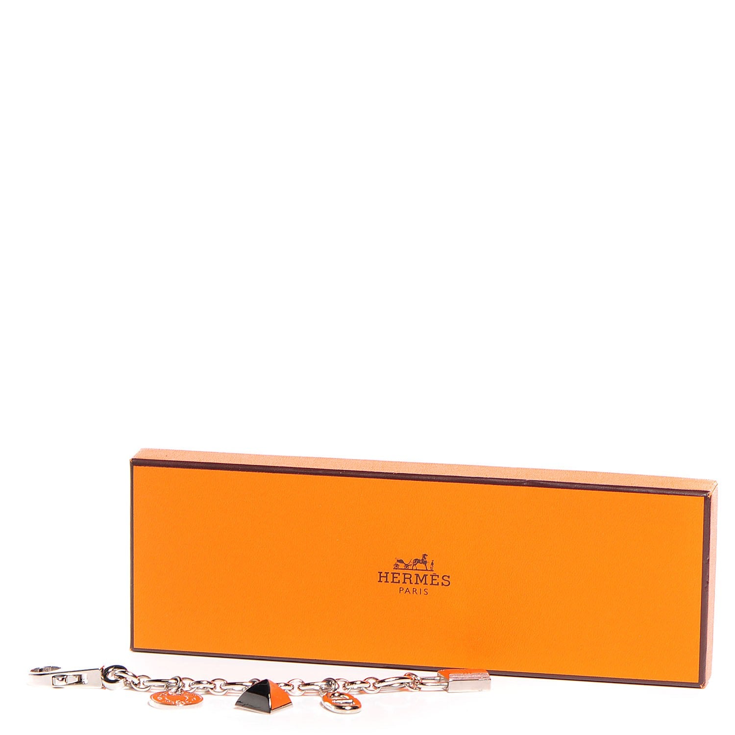 Hermes Palladium Olga Bag Charm Silver 2 of 3
