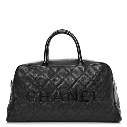 Chanel Caviar Patent Large Bowler Black 1 of 10