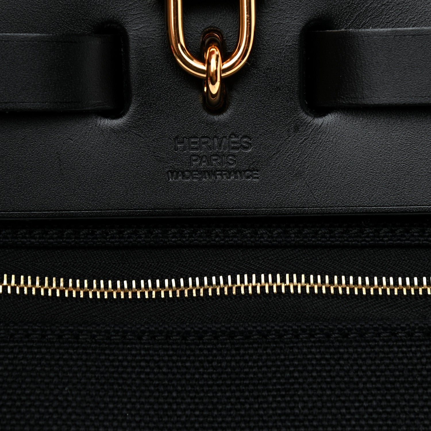 Hermes Military Toile Vache Hunter Herbag Zip PM 31 Black 7 of 10