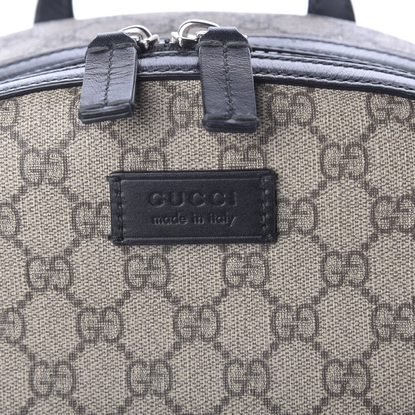 GG Supreme Monogram Medium Backpack Black