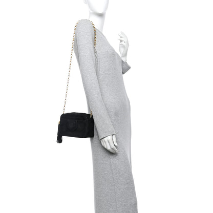 Chanel Suede Quilted CC Tassel Camera Case  Black 2 of 11