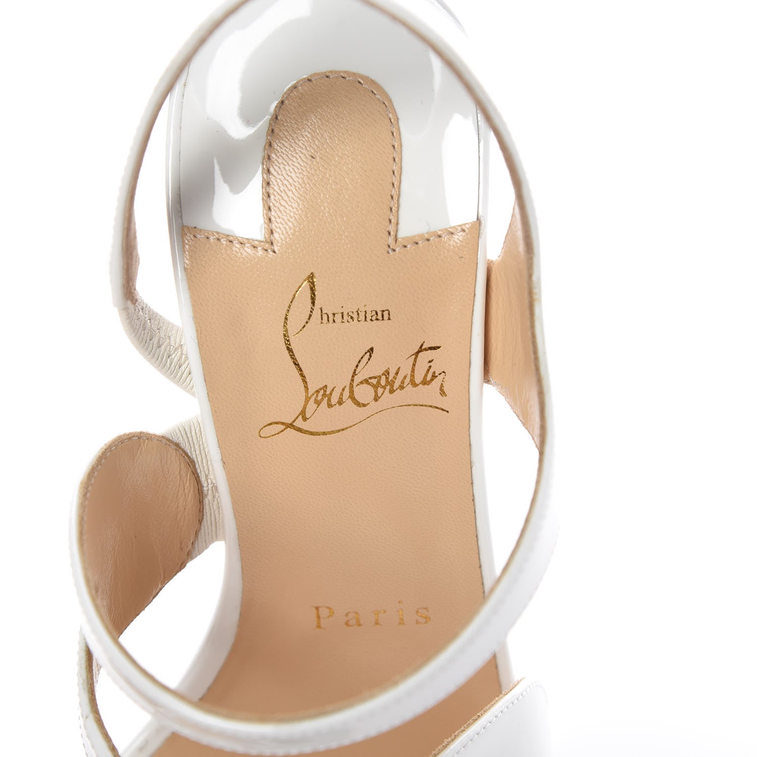 Christian Louboutin Patent Vavazou 100 Sandals 36 Latte 5 of 9