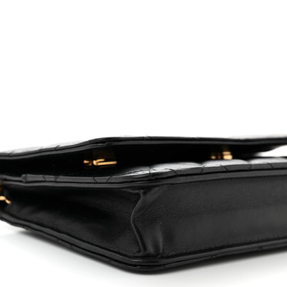 Chanel Lambskin Quilted Wallet On Chain WOC Black 10 of 14