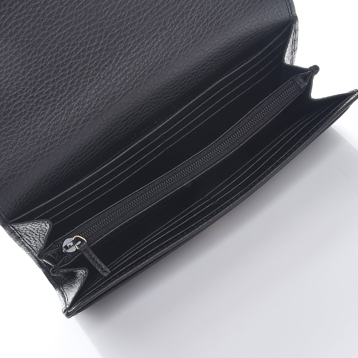 Dollar Calfskin GG Marmont Continental Wallet Black