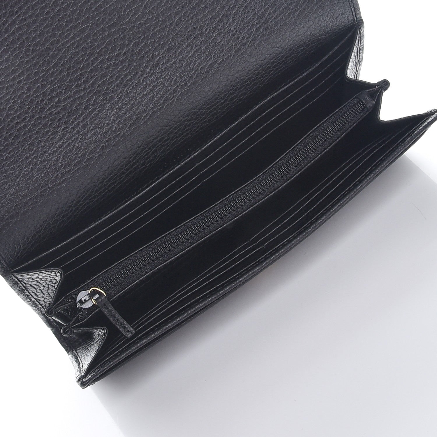 Gucci Dollar Calfskin GG Marmont Continental Wallet Black 5 of 8