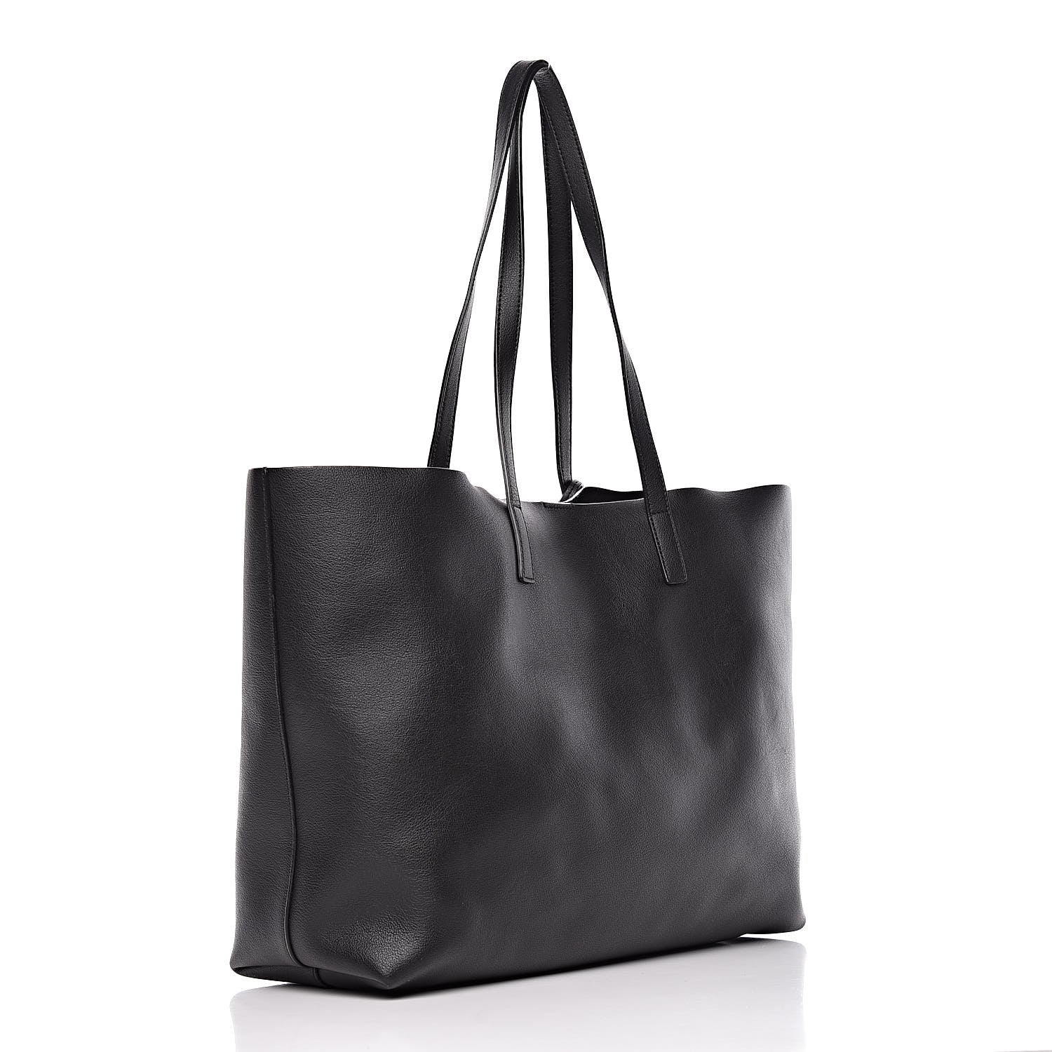 Saint Laurent Calfskin Large Shopping Tote Black 4 of 17