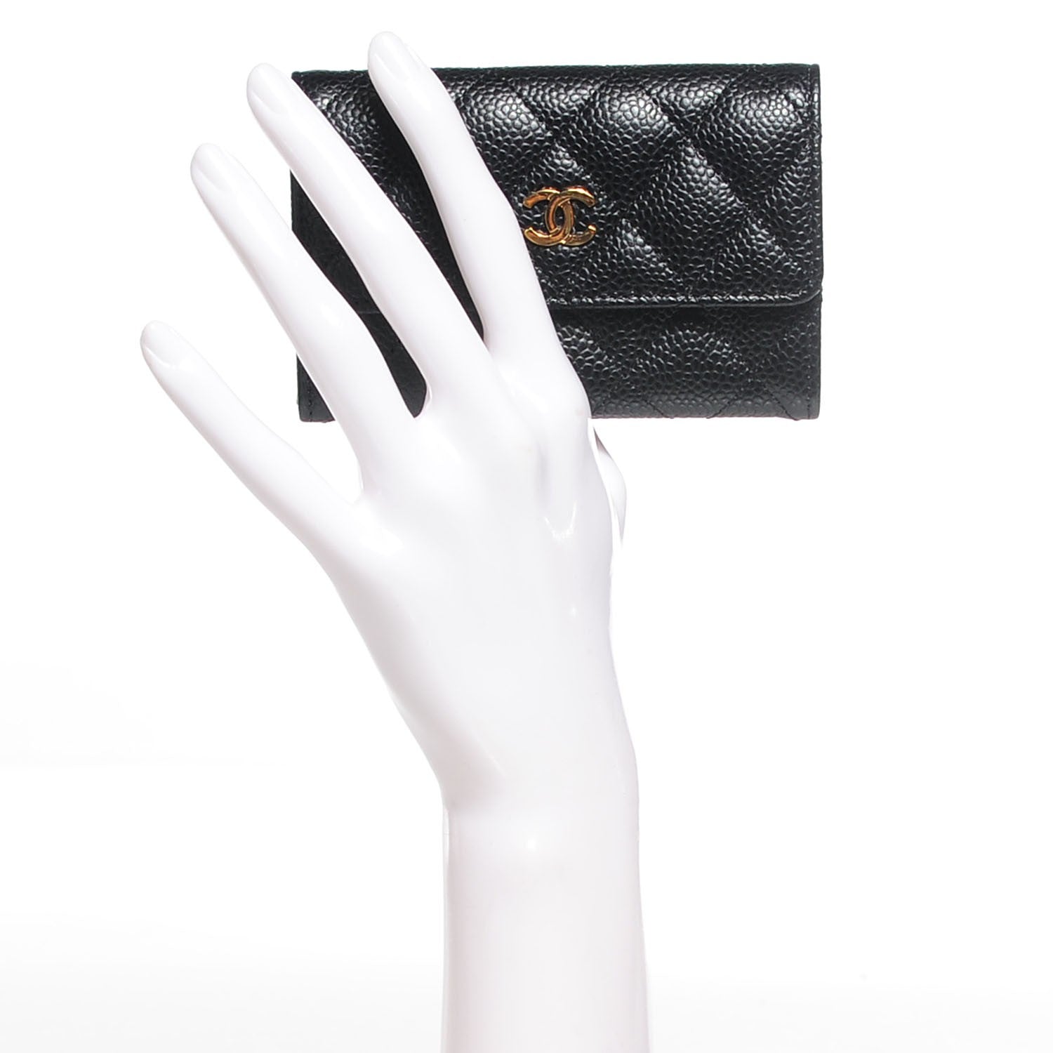 Chanel Caviar Quilted Flap Card Holder Black 2 of 9