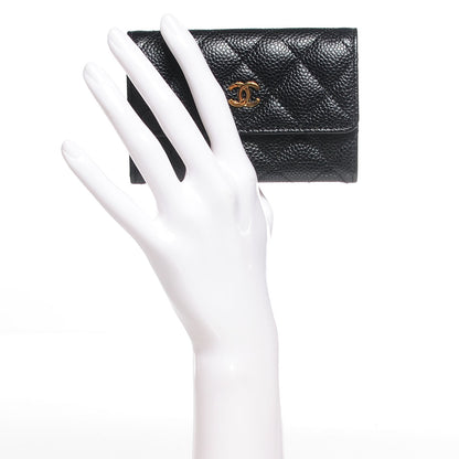 Chanel Caviar Quilted Flap Card Holder Black 2 of 9