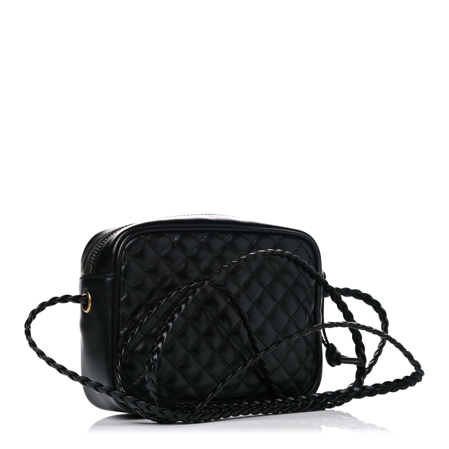 Calfskin Trapuntata Web Mini GG Shoulder Bag Black