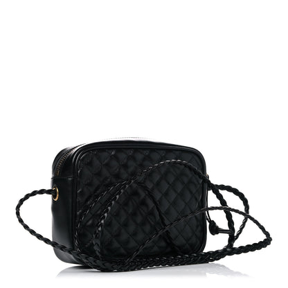 Gucci Calfskin Trapuntata Web Mini GG Shoulder Bag Black 3 of 7