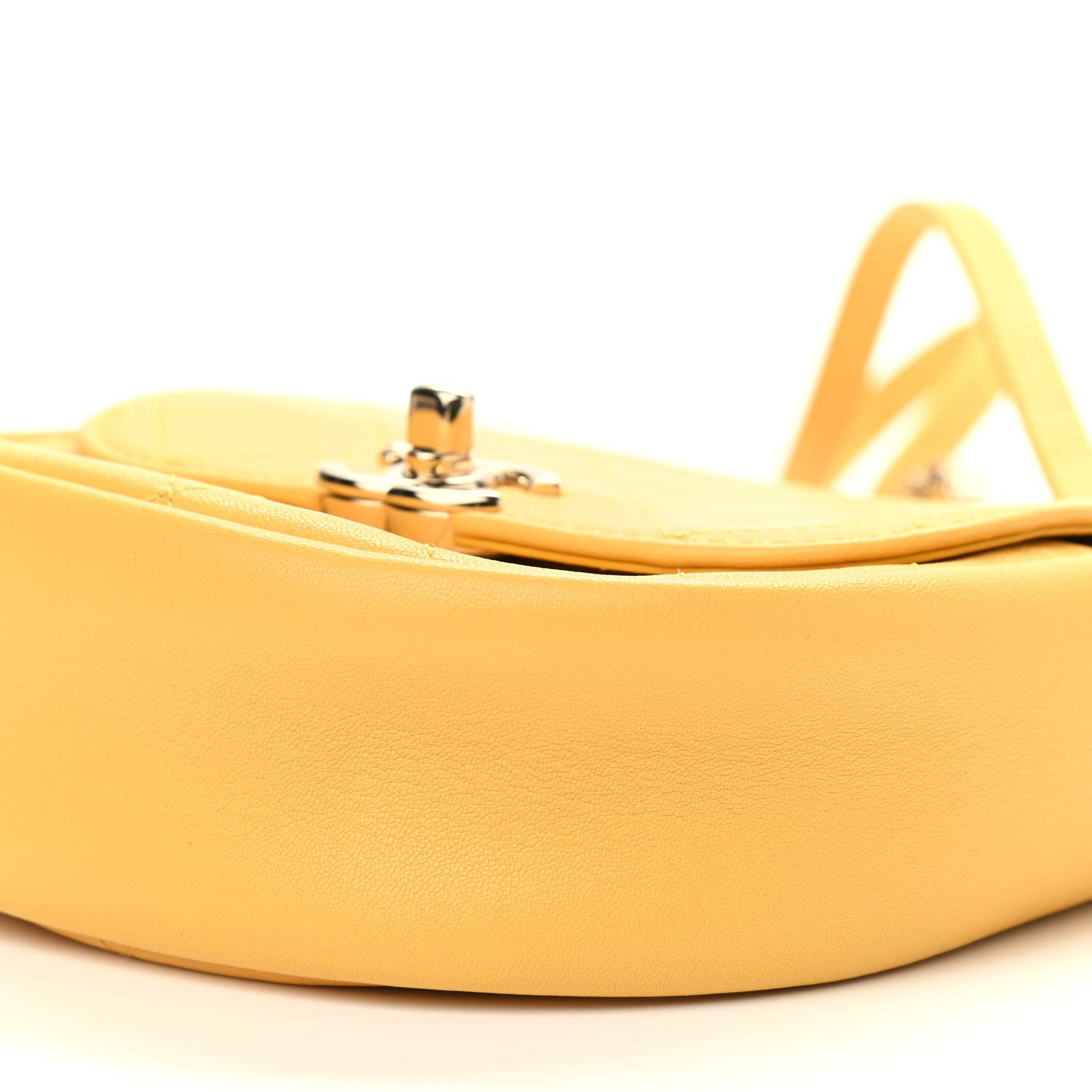 Chanel Goatskin Stitched Casual Trip Messenger Flap Yellow 8 of 9
