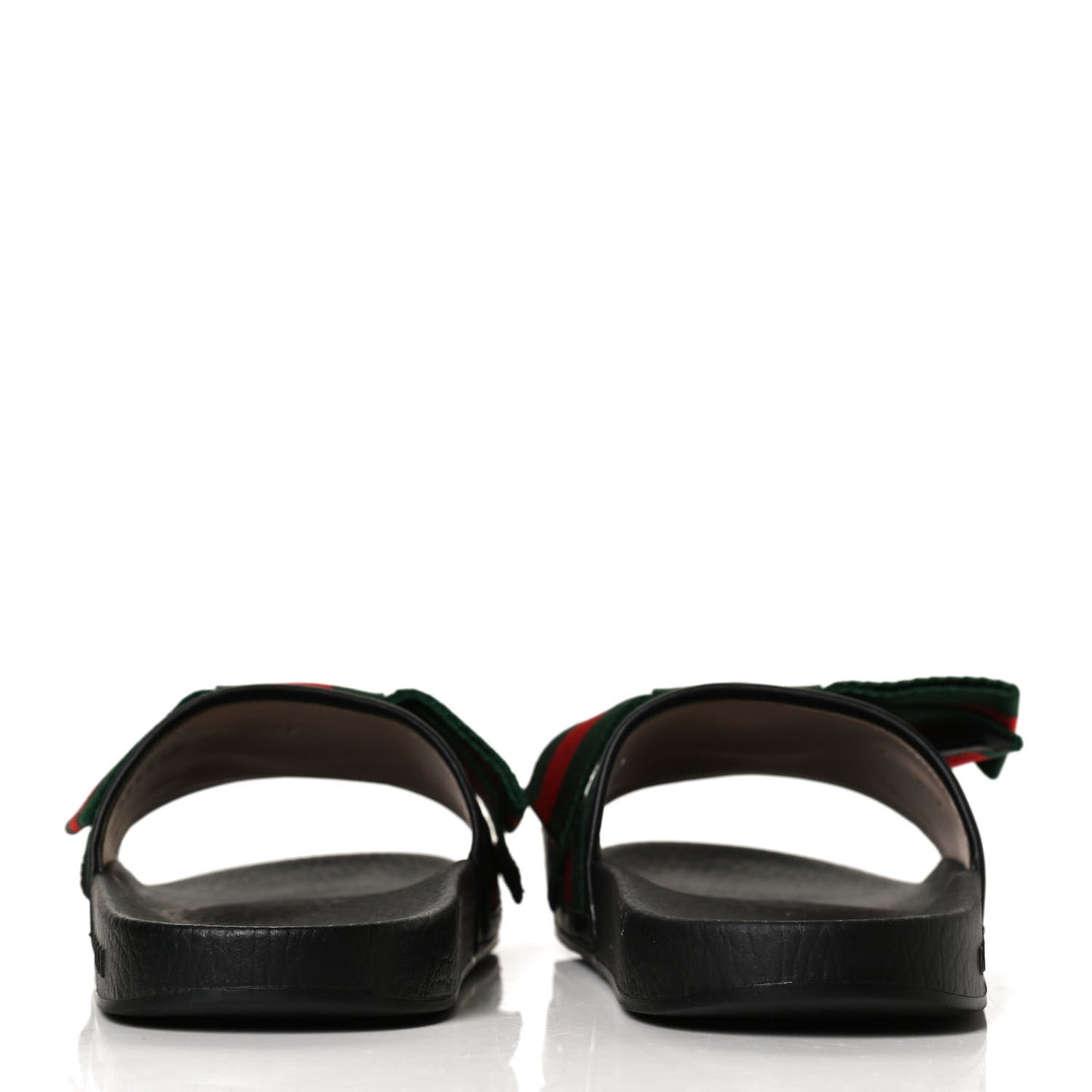 Satin Web Bow Slide Sandals 36 Black