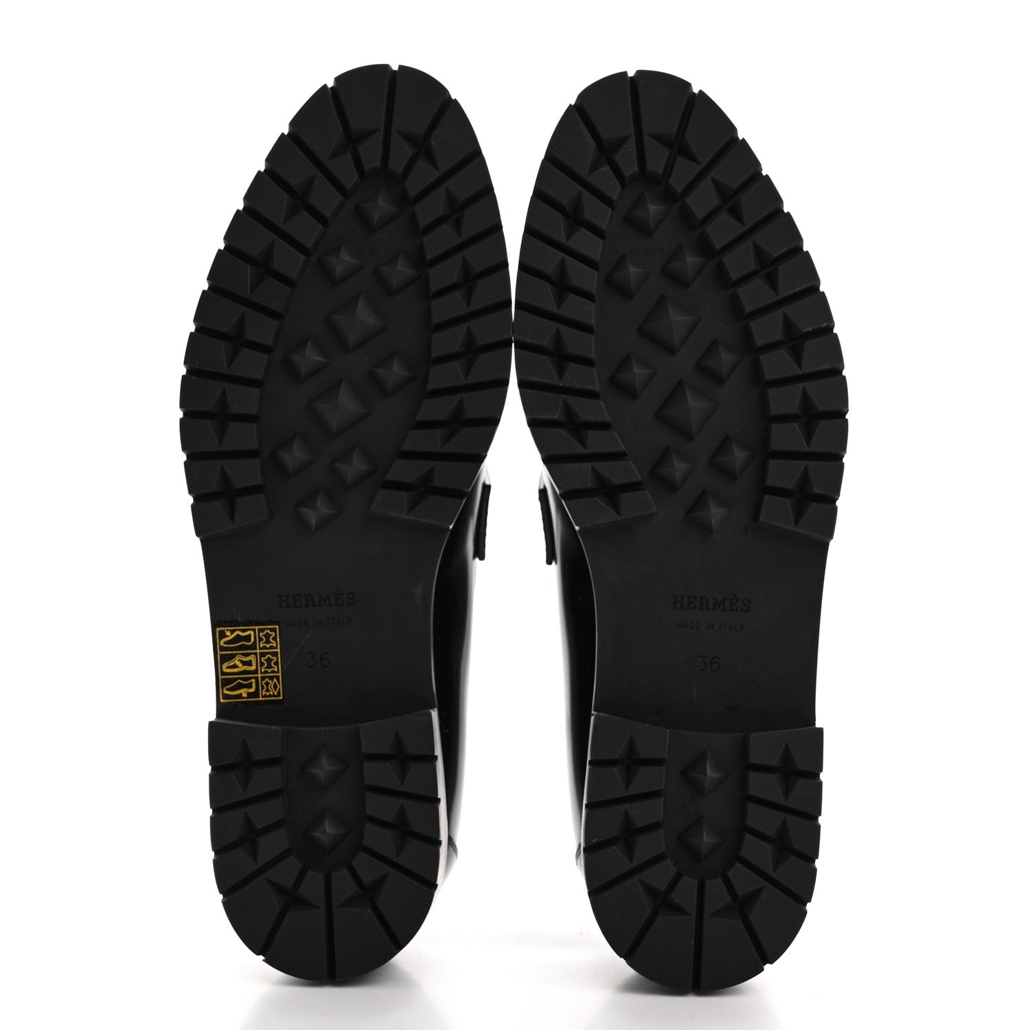 Hermes Calfskin Womens Faubourg Loafers 36 Black 5 of 8